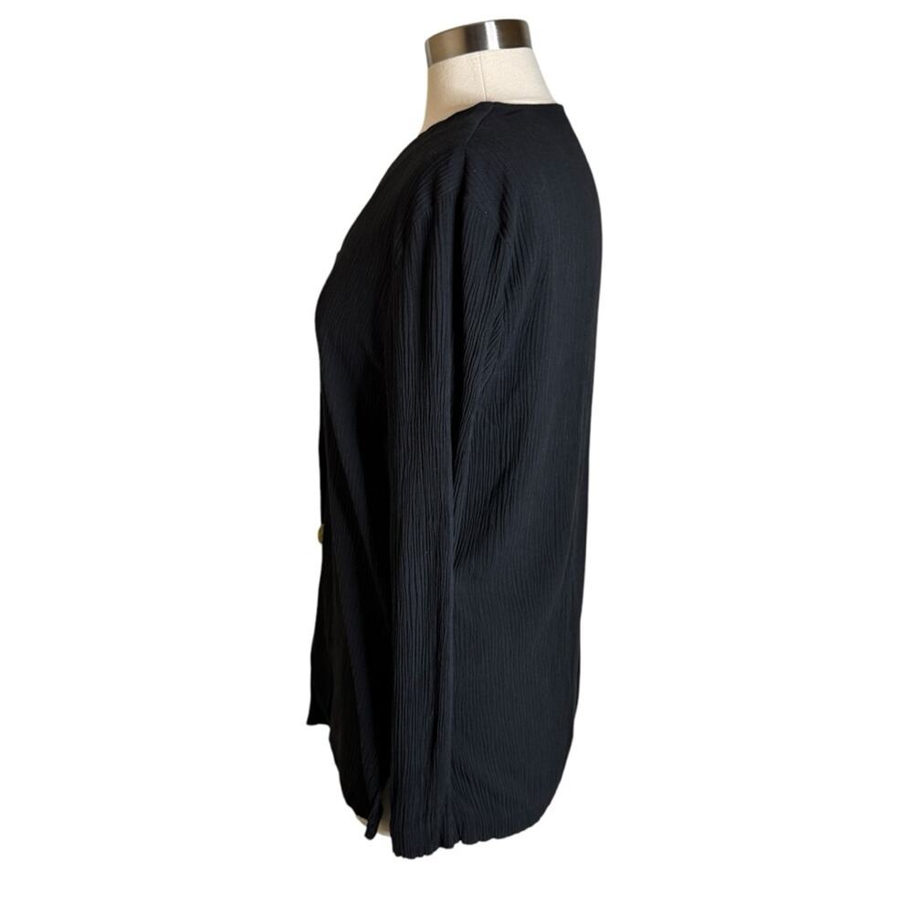 Vintage Jessica Scott Black Button Front Cardigan Women's Size Medium - Picture 3 of 9